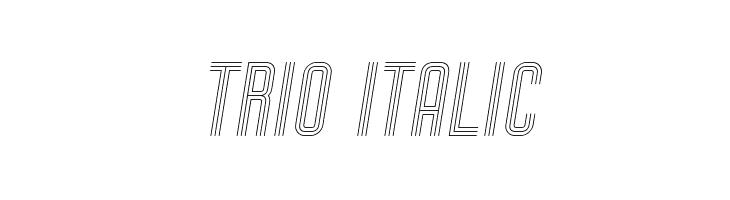 Trio Italic Font