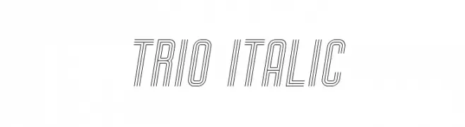 Trio Italic  les polices de caractères gratuit tlcharger