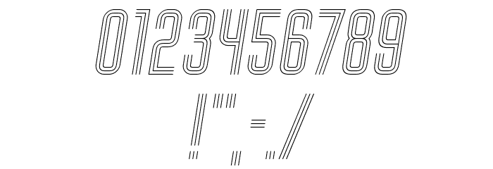 Trio Italic Font OTHER CHARS