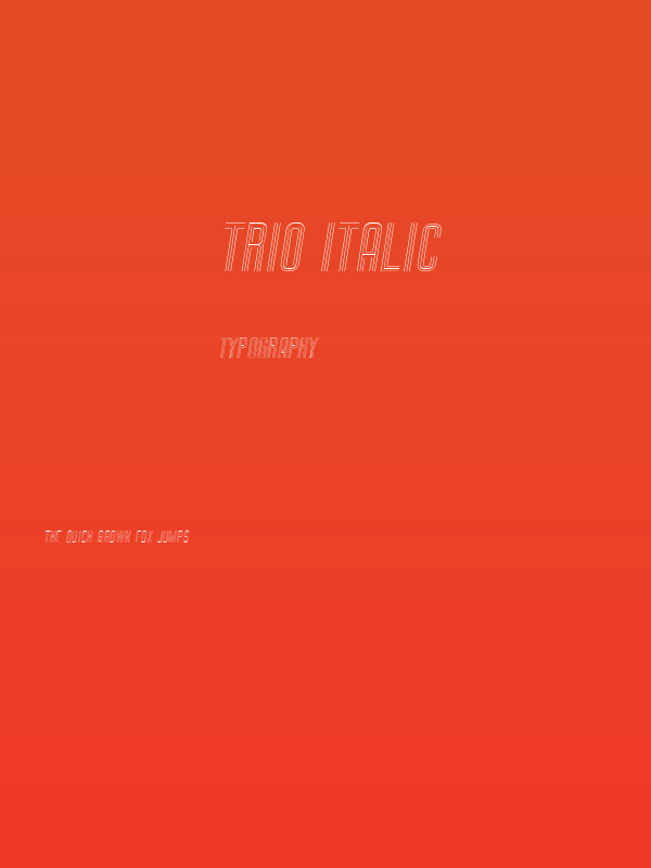 Trio Italic Poster