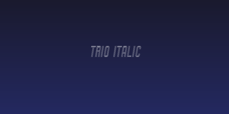 Trio Italic Social Header