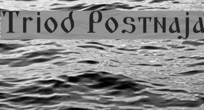 Triod Postnaja Schriftart examples