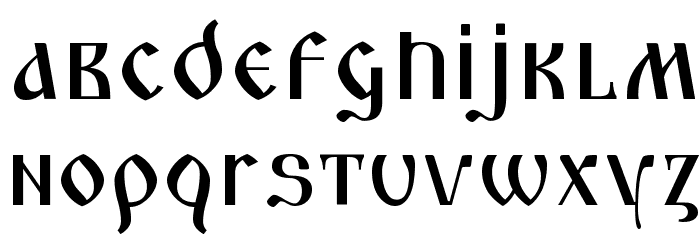 Triod Postnaja Font LOWERCASE