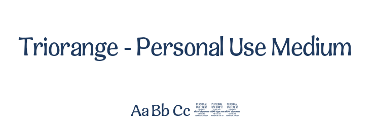 Triorange - Personal Use Medium Font Preview