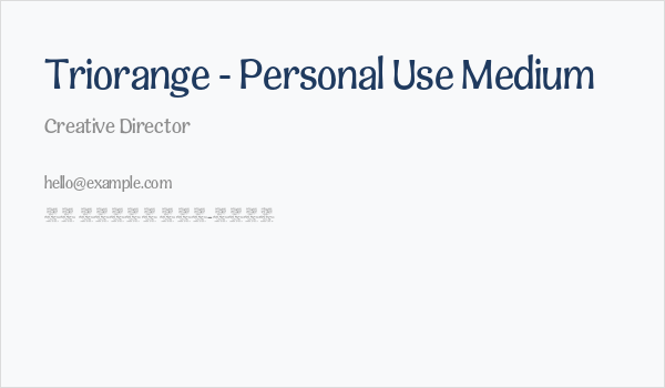 Triorange - Personal Use Medium Business Card