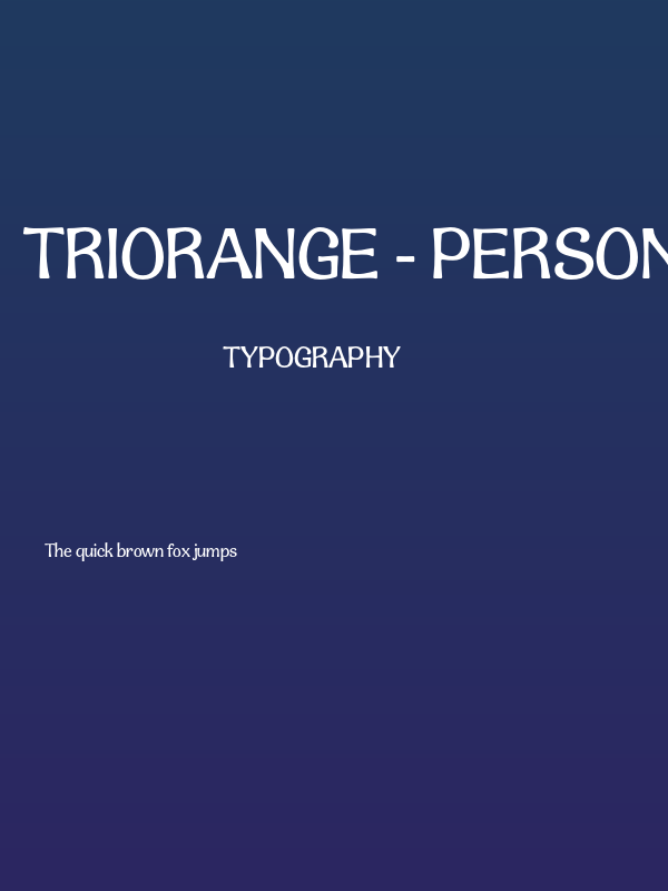 Triorange - Personal Use Medium Poster