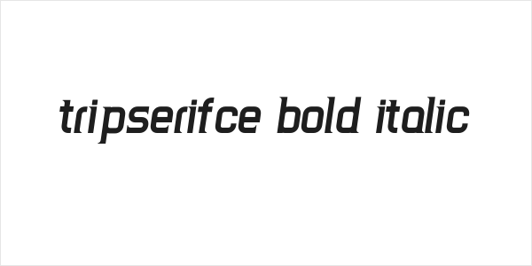 TripSerifCE Bold Italic Logo