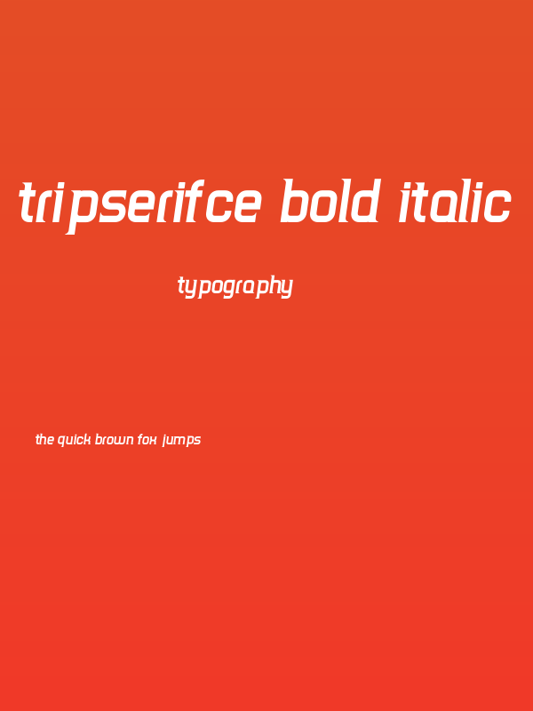 TripSerifCE Bold Italic Poster