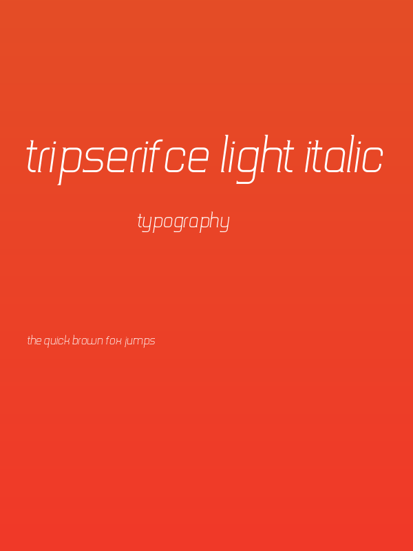 TripSerifCE Light Italic Poster