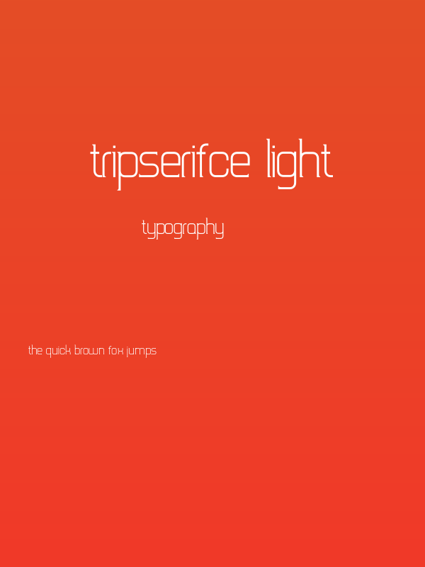 TripSerifCE Light Poster