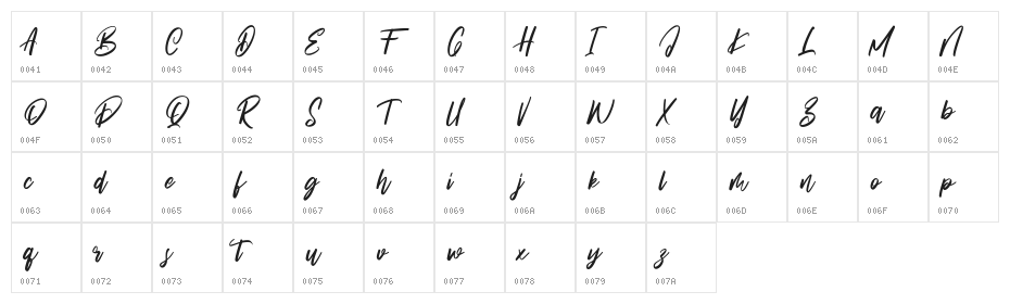 Tripfills Free Regular Character Map