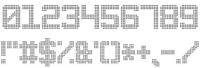 Triple Dot Digital-7 Font OTHER CHARS