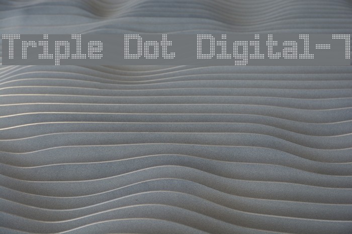 Triple Dot Digital-7 Font examples