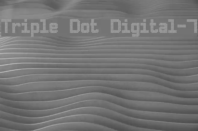 Triple Dot Digital-7 Font examples