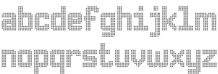 Triple Dot Digital-7 Font LOWERCASE