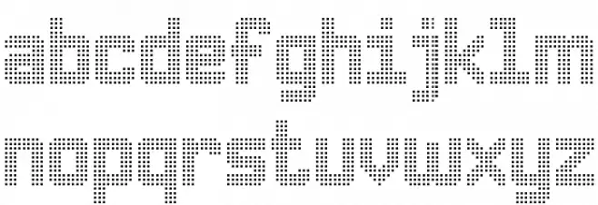 Triple Dot Digital-7 Font LOWERCASE