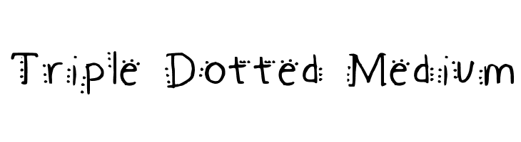 Triple Dotted Medium  Скачать бесплатные шрифты