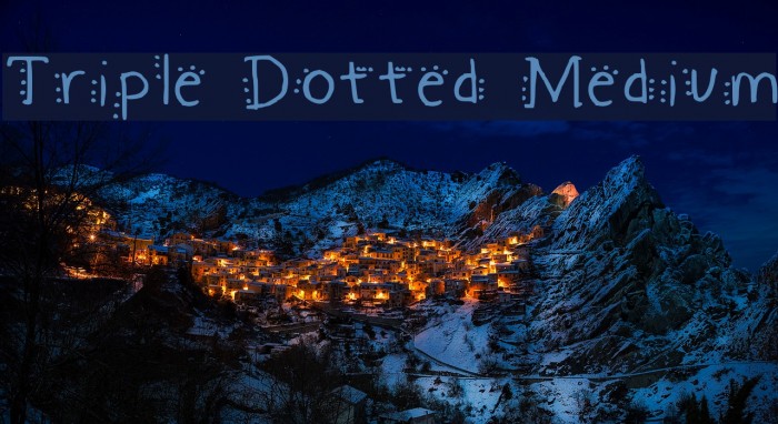 Triple Dotted Medium Font examples