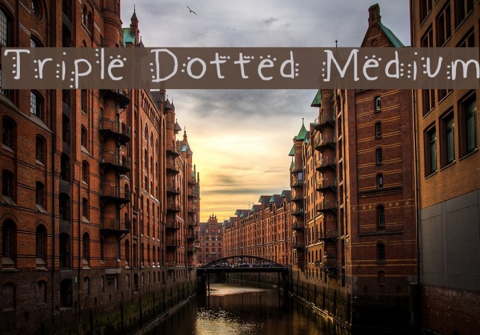 Triple Dotted Medium Font examples