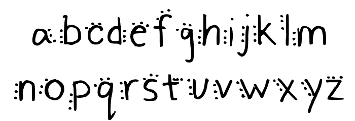 Triple Dotted Medium Font LOWERCASE