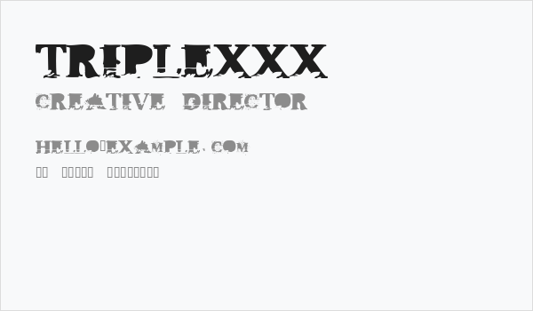 TripleXXX Business Card