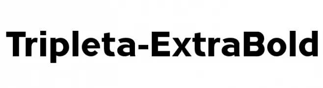 Tripleta-ExtraBold  les polices de caractères gratuit tlcharger