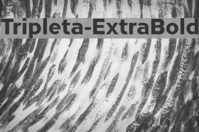 Tripleta-ExtraBold Schriftart examples