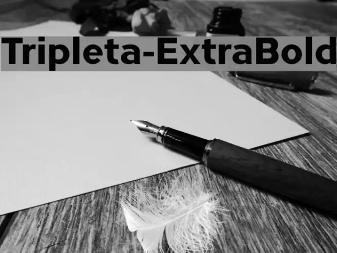 Tripleta-ExtraBold Schriftart examples