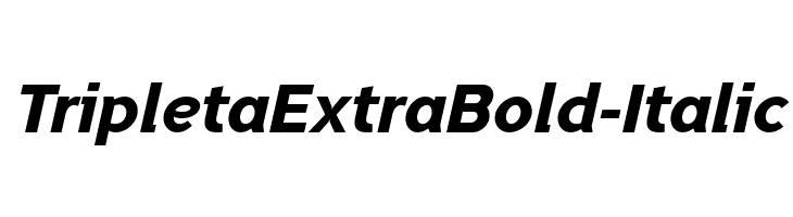 TripletaExtraBold-Italic Font