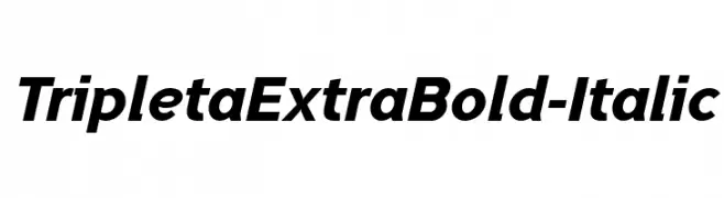 TripletaExtraBold-Italic  les polices de caractères gratuit tlcharger