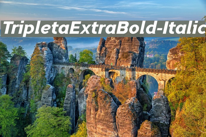 TripletaExtraBold-Italic Font examples