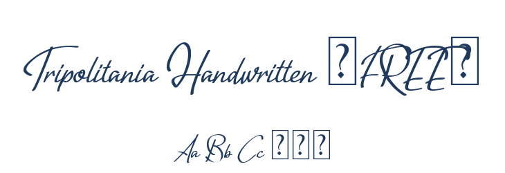 Tripolitania Handwritten [FREE] Font Preview