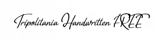 Tripolitania Handwritten [FREE] خط