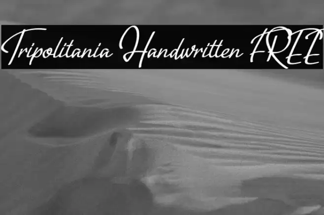 Tripolitania Handwritten [FREE] خط examples