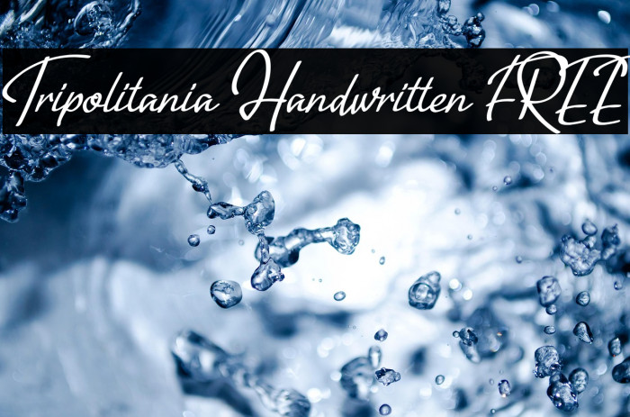 Tripolitania Handwritten [FREE] Example 2