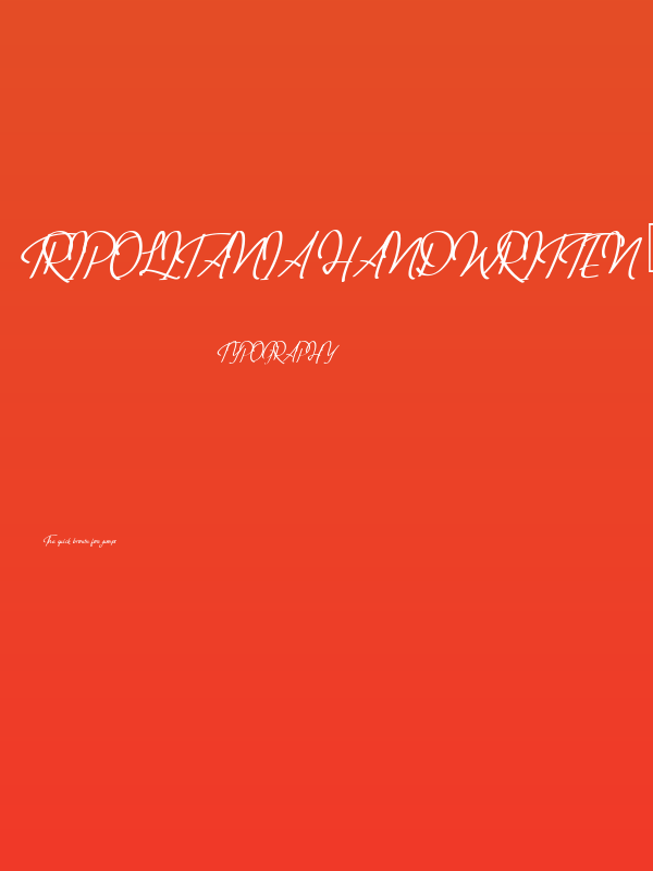 Tripolitania Handwritten [FREE] Poster