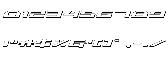 Trireme 3D Italic Font OTHER CHARS