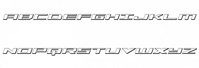 Trireme 3D Italic フォント 大文字
