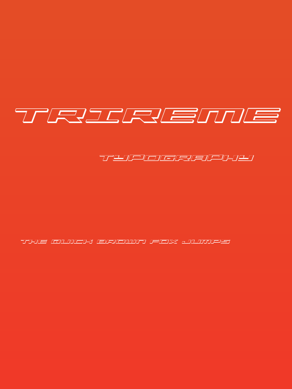 Trireme 3D Italic Poster