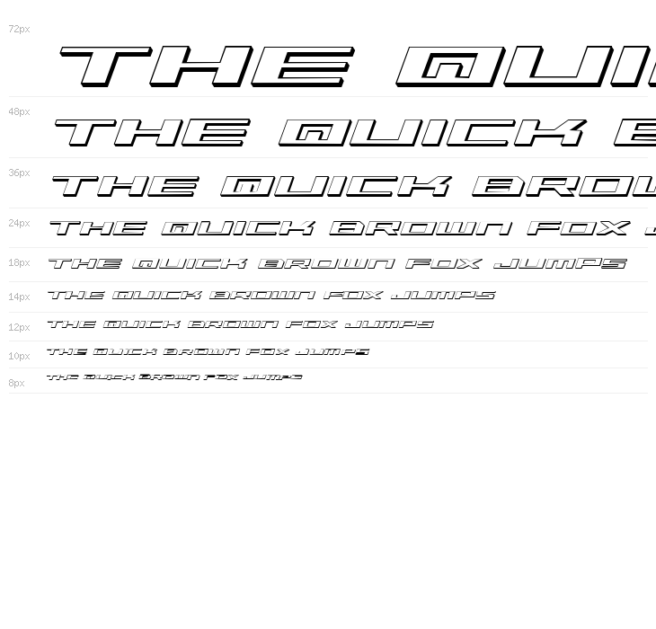 Trireme 3D Italic Waterfall