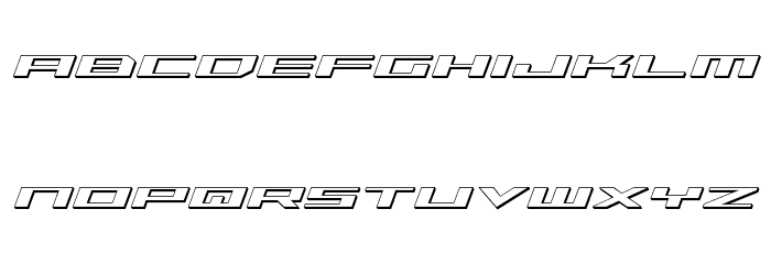 Trireme 3D Italic Font LOWERCASE