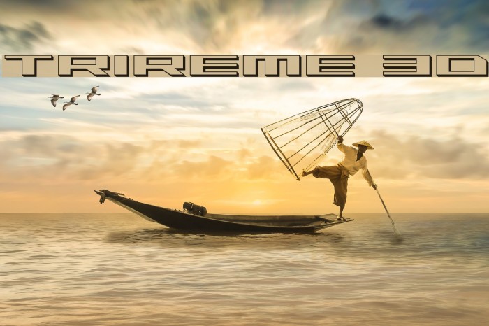 Trireme 3D Font examples