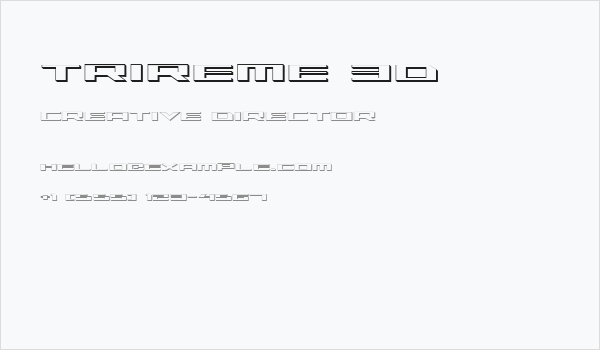 Trireme 3D Business Card