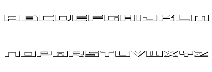 Trireme 3D Font LOWERCASE