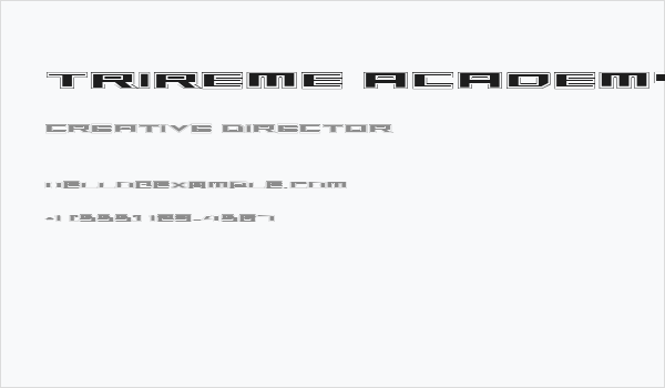 Trireme Academy Business Card