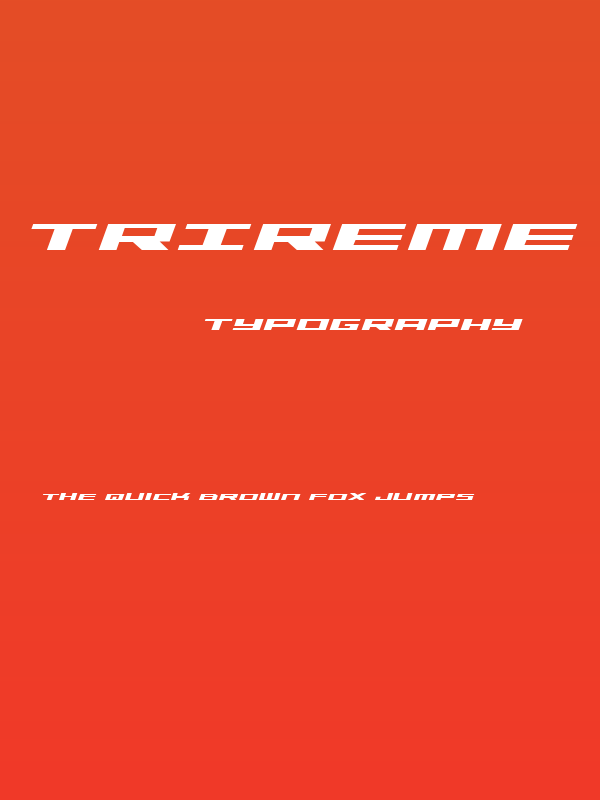 Trireme Bold Italic Poster