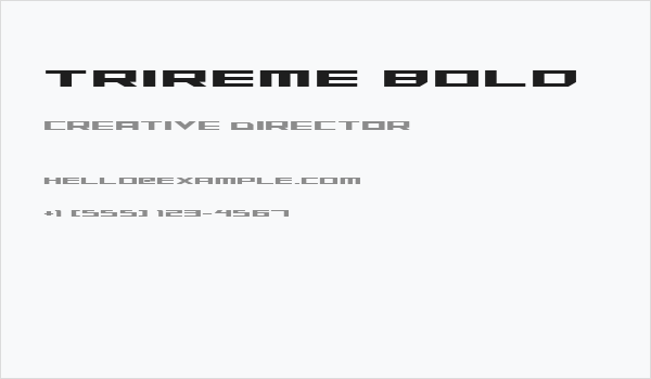 Trireme Bold Business Card