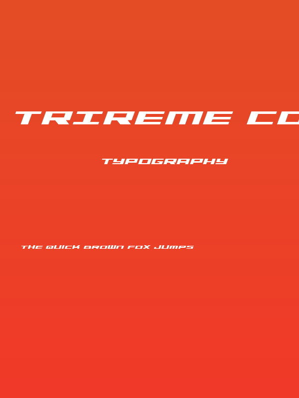 Trireme Condensed Bold Italic Poster
