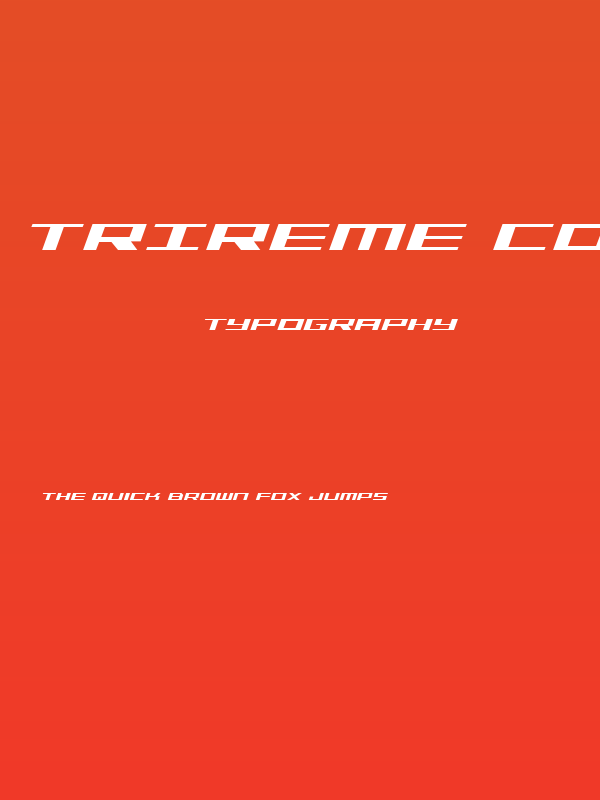 Trireme Condensed Italic Poster