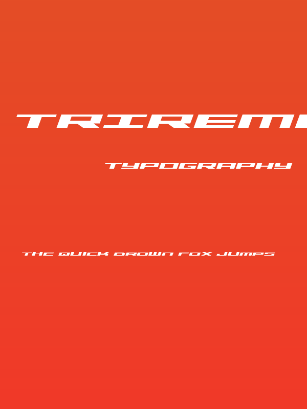 Trireme Expanded Bold Italic Poster
